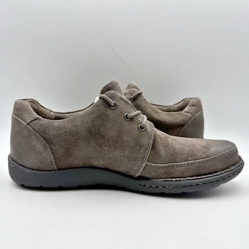 Born Mens Nigel 3-Eye Oxford Shoes US 8 M EU 41 Grey Nubuck Leather NIB
